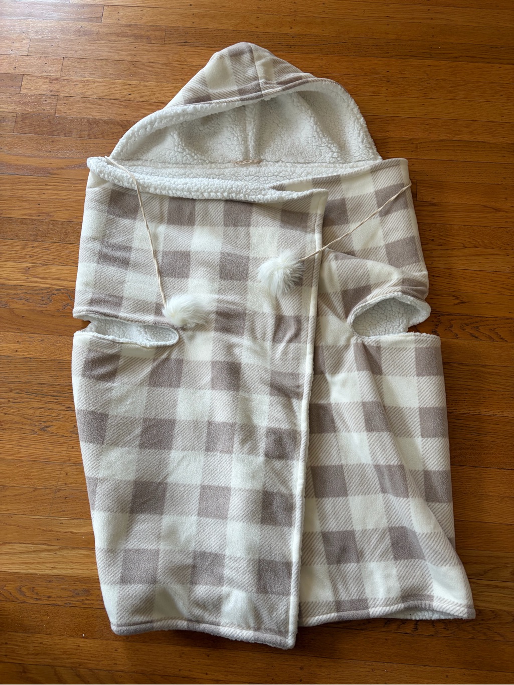 Soft Surroundings Cream Sherpa Hooded Wrap